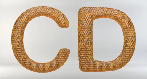3D ілюстрація чисел і листів — стокове фото