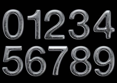 Beveled Metal Alfabe 3d Render