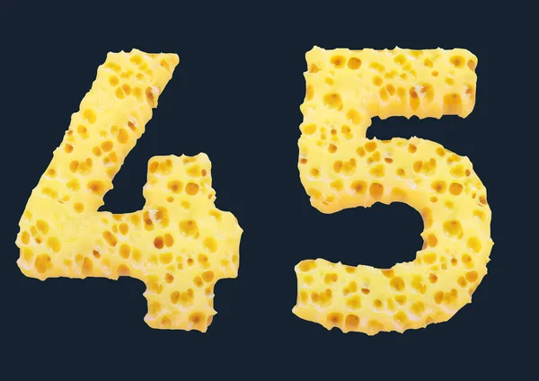 3d Rendu de l'alphabet de fromage — Photo