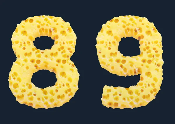 Alfabeto de 3d Render of Cheese — Foto de Stock
