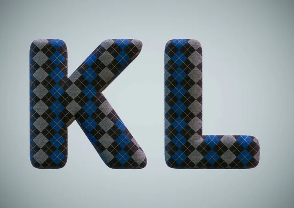 3D Render of Sock Alphabet (Números y letras ) —  Fotos de Stock