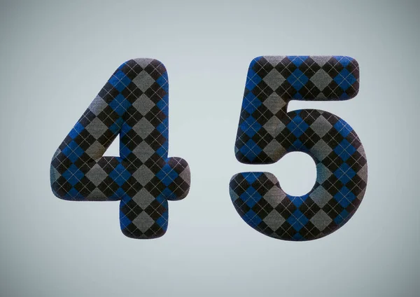 3D Render of Sock Alphabet (Chiffres et lettres ) — Photo