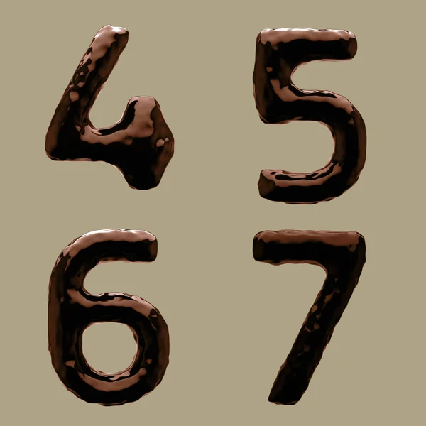 Rendre 3D de l'alphabet chocolat — Photo