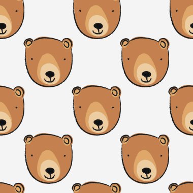 Sevimli ayıyla kusursuz desen