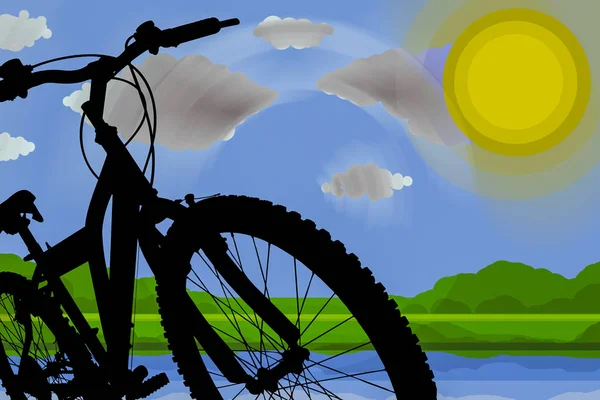 Bike Ride Rest Nature Wonderful Time Communication What Surrounds — Stock Photo, Image