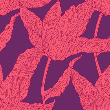 Çiçek detayları ile Parlak Dikişsiz çiçek deseni