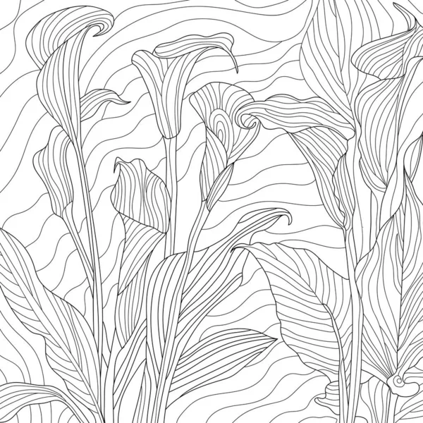 Лепестки Художественных Цветов Раскраска Иллюстраций — стоковое фото