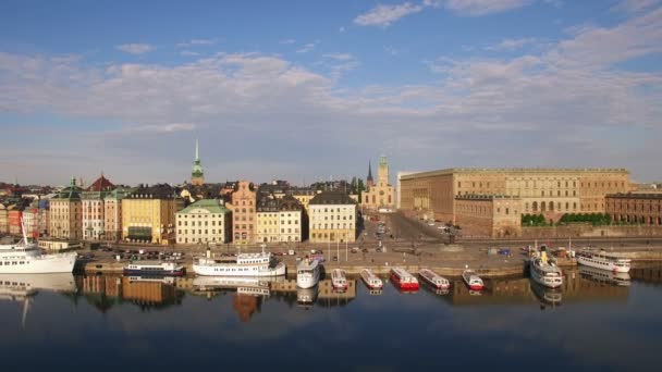 Widok Lotu Ptaka Miasta Sztokholm — Wideo stockowe
