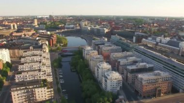 Stockholm şehrinin havadan görünümü 