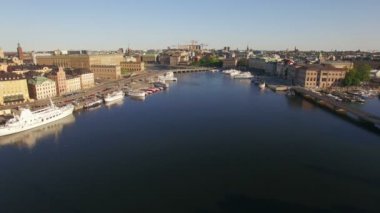 Stockholm şehrinin havadan görünümü