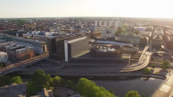 Luchtfoto Van Stockholm City — Stockvideo