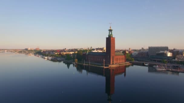 Aerial View Stockholm City — Stock Video