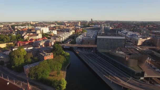 Vista Aérea Ciudad Estocolmo — Vídeo de stock