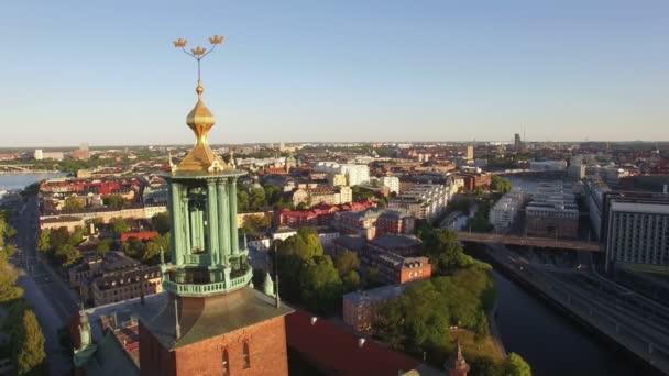 Luchtfoto Van Stockholm City — Stockvideo