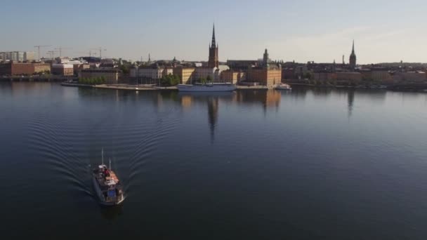 Luftaufnahme Von Stockholms Stadt — Stockvideo