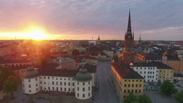 Aerial View Stockholm City — Stock Video