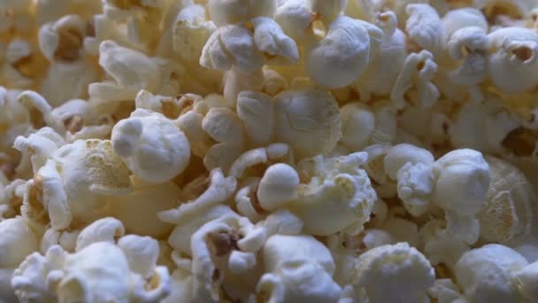 Süßes Butterpopcorn Aus Nächster Nähe — Stockvideo