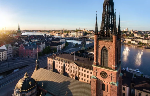 Panorama der riddarholmen insel in stockholm — Stockfoto