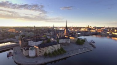 Stockholm şehrinin havadan görünümü