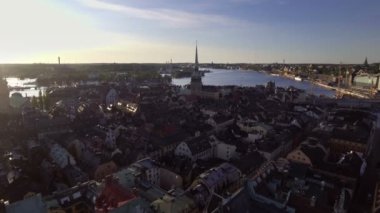 Stockholm şehrinin havadan görünümü