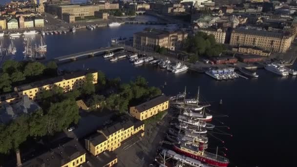 Flygfoto Över Stockholms Stad — Stockvideo