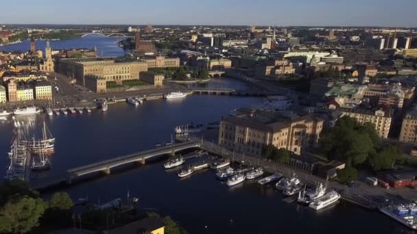 Вид Стокгольма Швеция Ранним Утром — стоковое видео