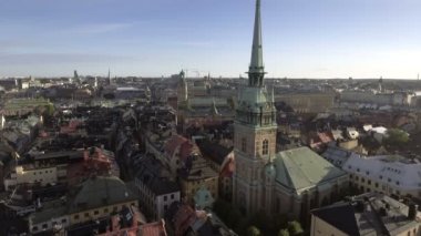 Stockholm şehrinin havadan görünümü