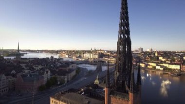 Stockholm şehrinin havadan görünümü