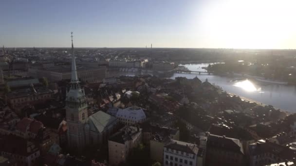 Uitzicht Stockholm Zweden Vroeg Ochtend — Stockvideo