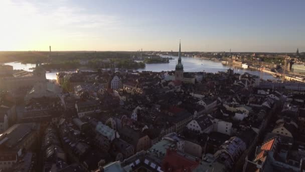 ストックホルムの眺めスウェーデン早朝 — ストック動画