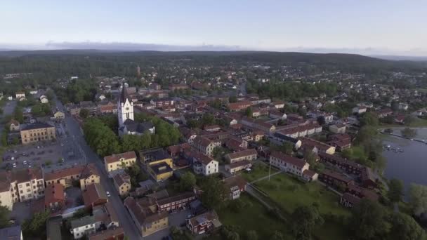 Нора Швеция Солнечный День Городе Лето — стоковое видео