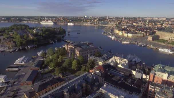 Uitzicht Stockholm Zweden Vroeg Ochtend — Stockvideo