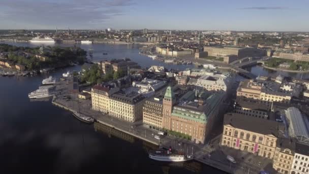View Stockholm Sweden Early Morning — Stock Video