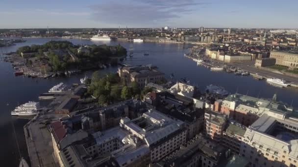 Uitzicht Stockholm Zweden Vroeg Ochtend — Stockvideo