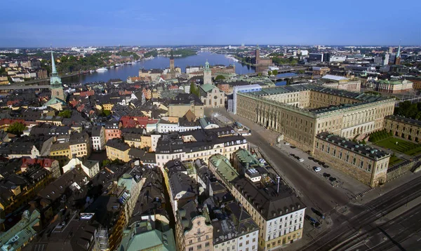 Flygfoto över Stockholms stad — Stockfoto