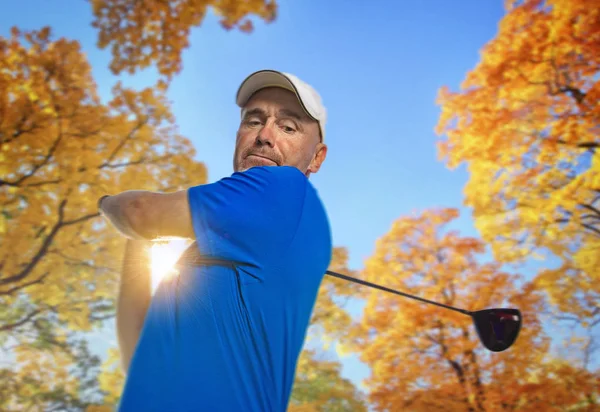 Reifer Golfspieler — Stockfoto