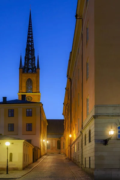 Blick auf Stockholm Schweden bei Nacht — Stockfoto