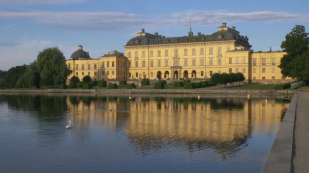 Pałac Drottningholm Sztokholm Wcześnie Rano — Wideo stockowe