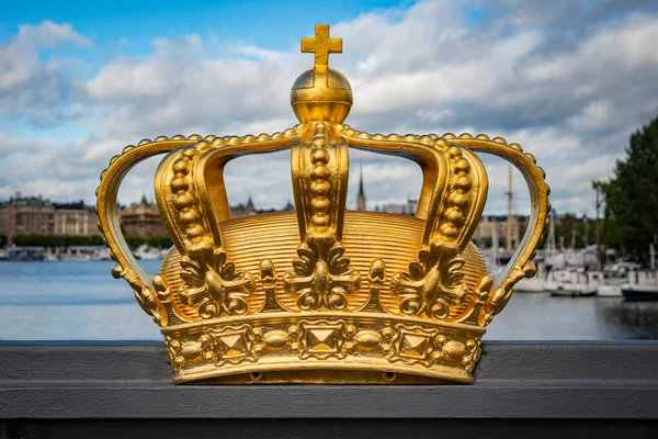 Krone Auf Skeppsholmsbron Stockholm — Stockfoto