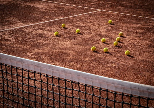 Tennisballs Tennis Court — Stock Photo, Image