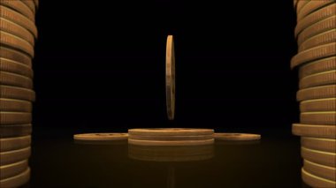 Bitcoin sikke döngü içinde dönen