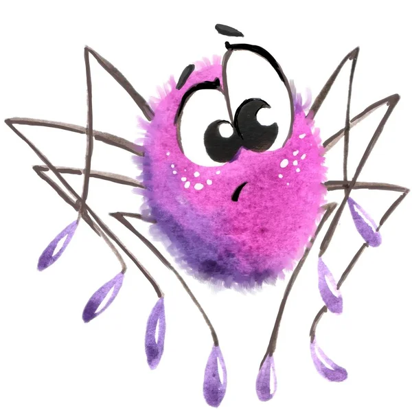 Cadılar Bayramı partisi suluboya clipart resim için örümcek