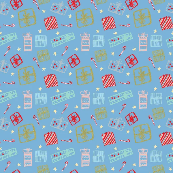 Seamless Christmas and New Year background pattern digital paper. — Stock Photo, Image