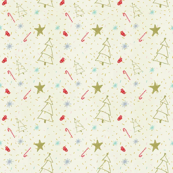 Seamless Christmas and New Year background pattern digital paper. — Stock Photo, Image