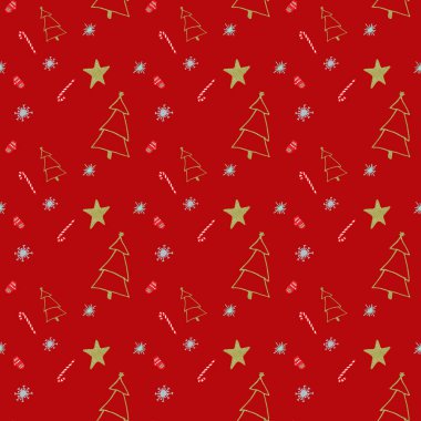Arka plan desen dijital kağıt sorunsuz Noel ve yeni yıl.
