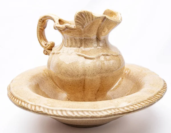 Chamberpot Vintage Aislado Sobre Fondo Blanco — Foto de Stock