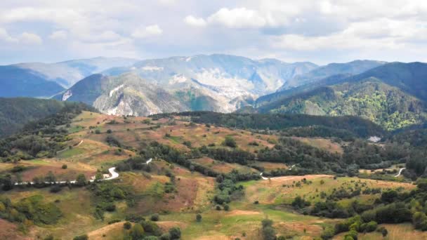 Létání Nad Asfaltovou Silnici Rhodope Hory — Stock video