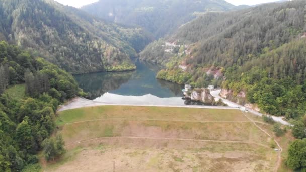 Vista Aérea Desde Presa Montaña — Vídeo de stock