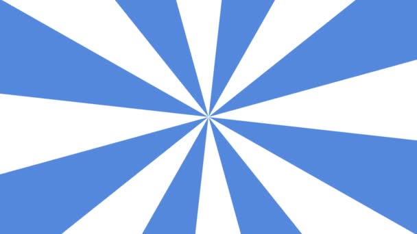 Rotationsmuster Blauer Strahlen Auf Weißem Hintergrund — Stockvideo