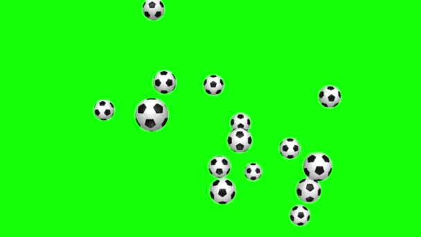 Gerenderde Animatie Van Stuiterende Bal Van Voetbal — Stockvideo